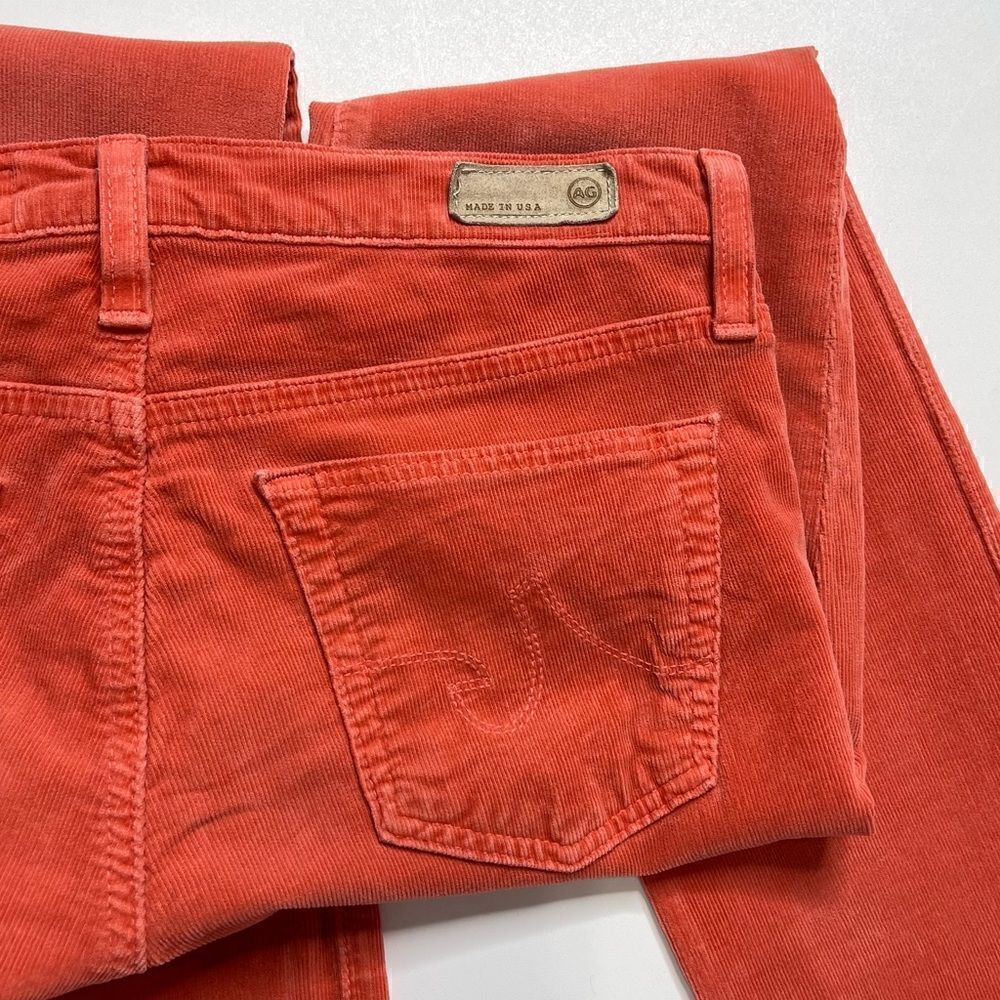 AG Adriano Goldschmied Corduroy Stevie Slim Straight Jeans  (Coral) - 26 - Picture 8 of 14
